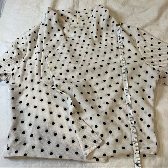 Iris Draped Front Polka Dot Shacket size L - Picture 4 of 10